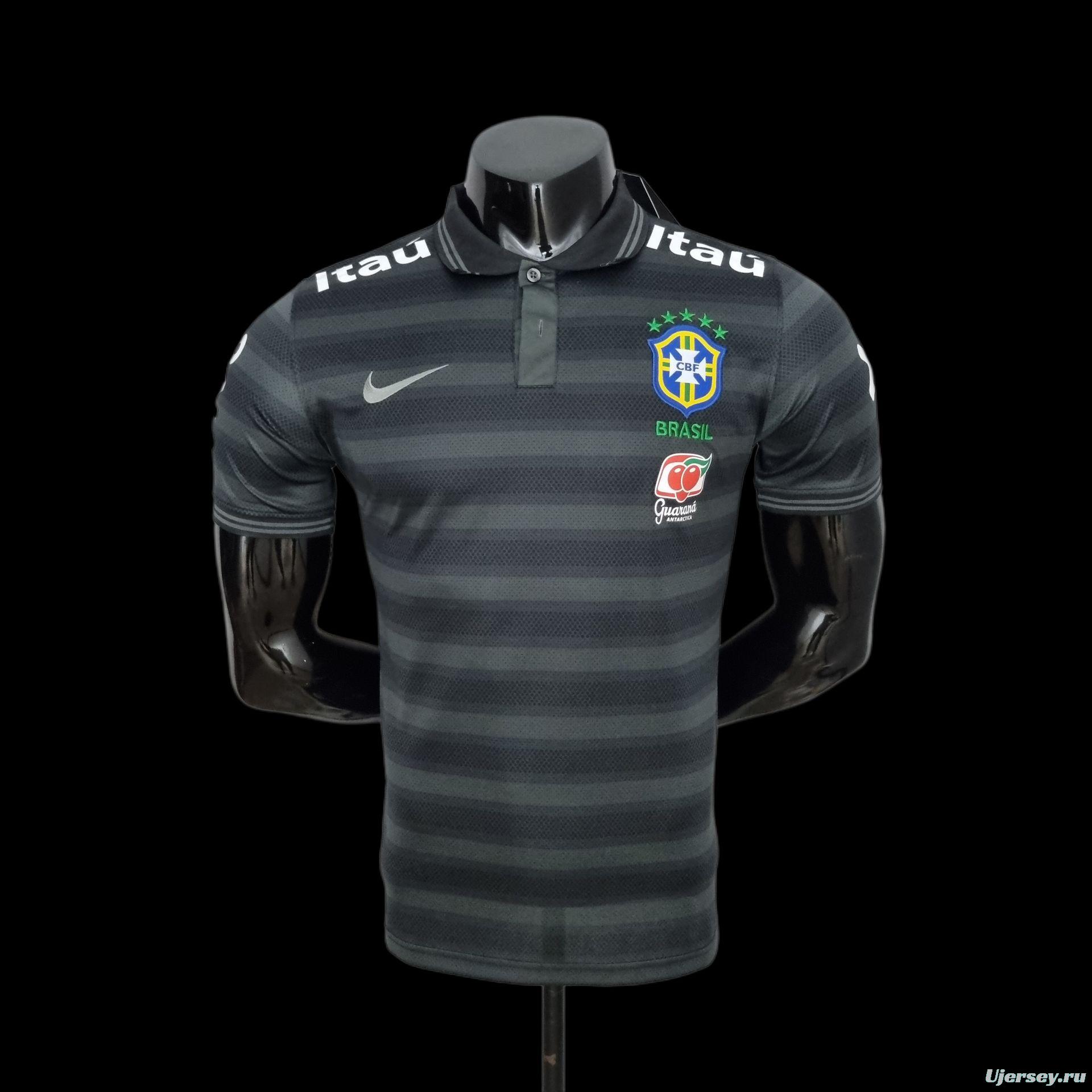 Brazil Polo Black Stripe