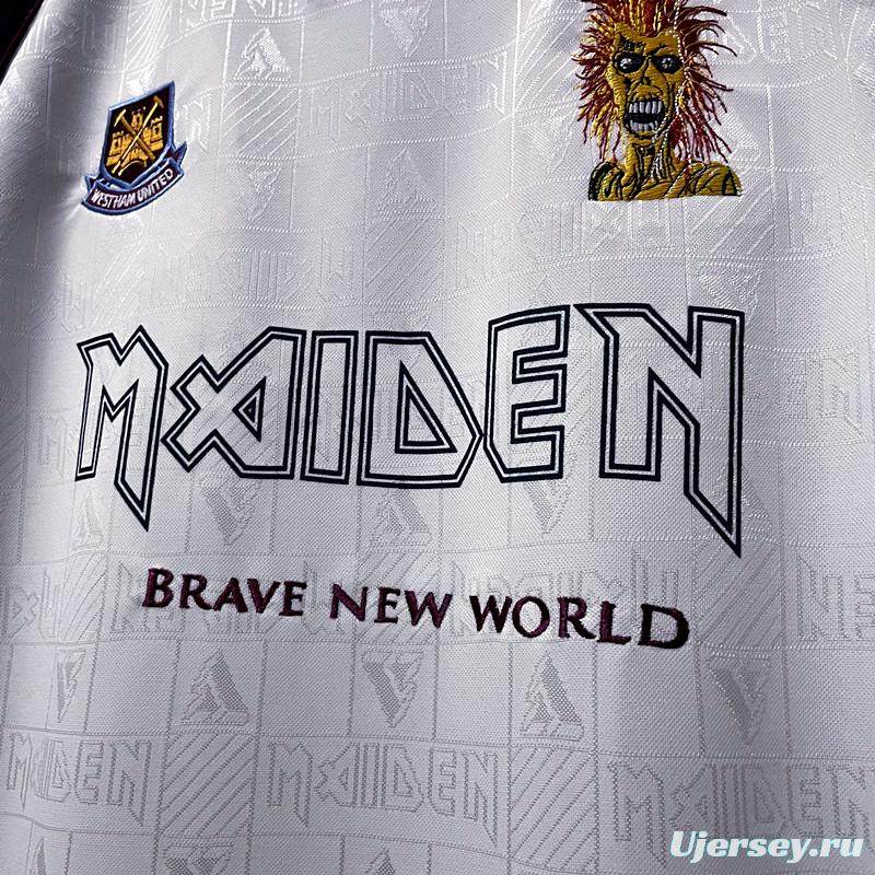 Retro 1999 West Ham Iron Maiden Away Soccer Jersey