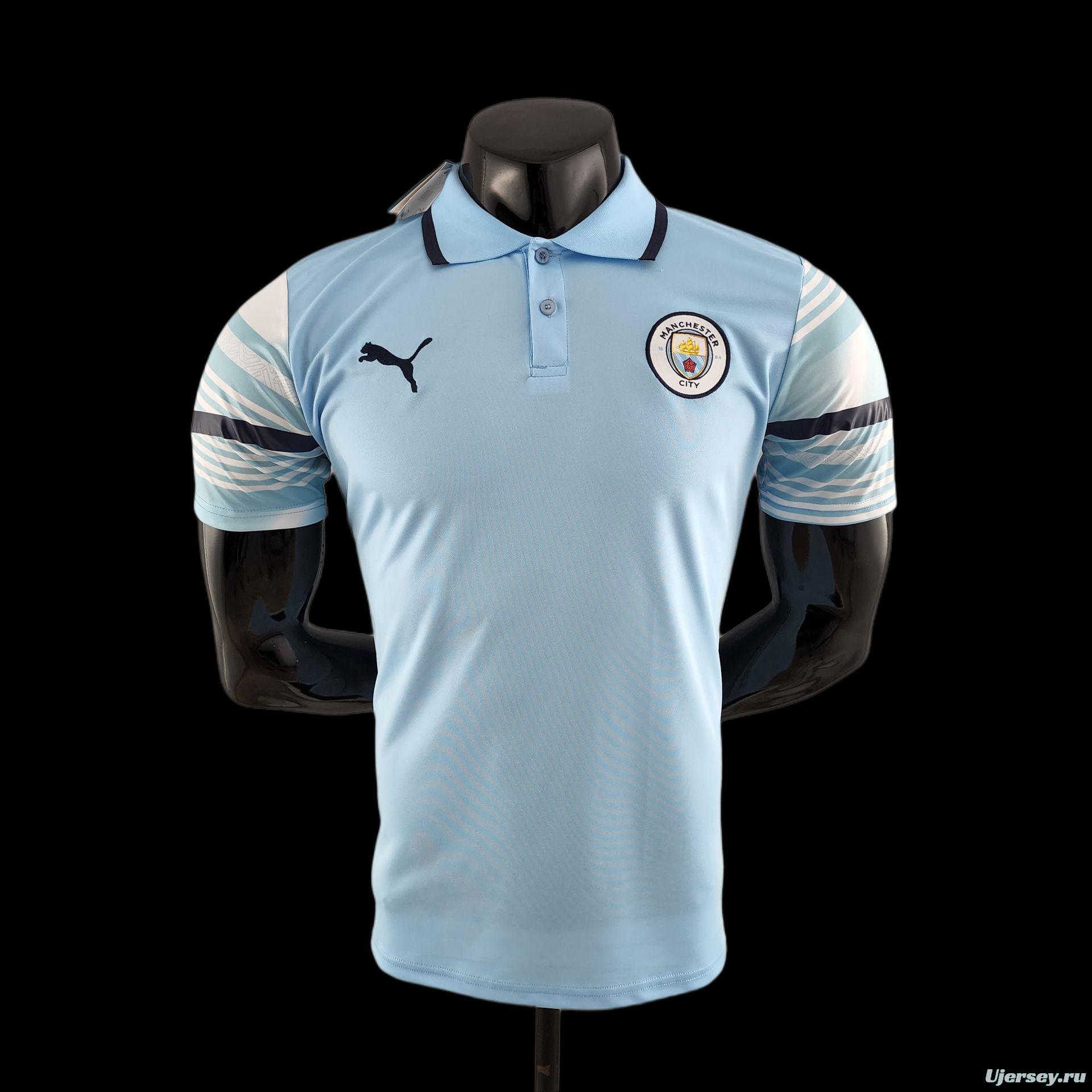 22/23 POLO Manchester City Light Blue Jersey