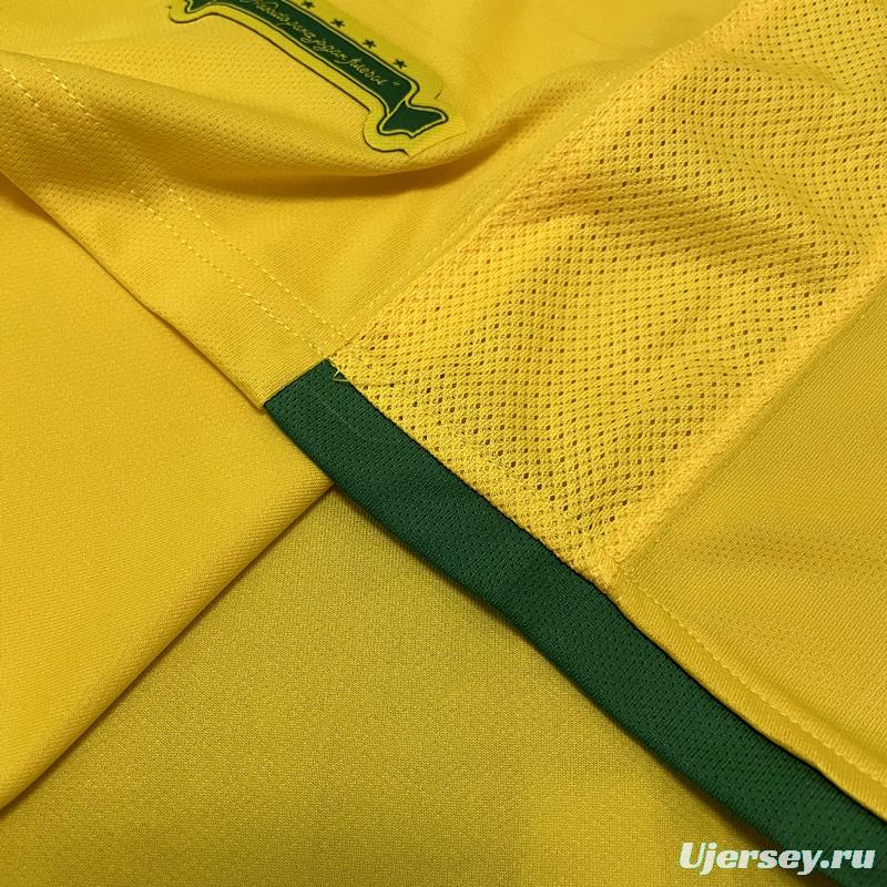 Retro 2006 Brazil Home Soccer Jersey