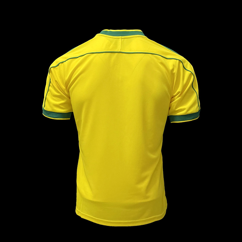 Retro 1998 Brazil Home Soccer Jersey