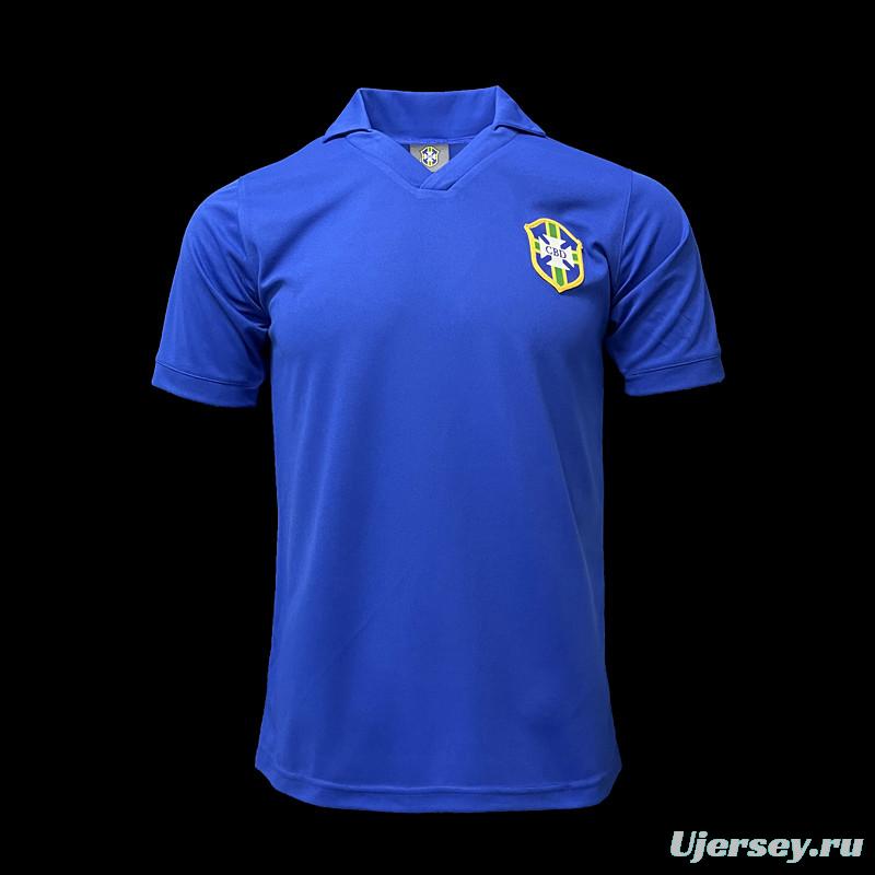 Retro 1957 Brazil Away Soccer Jersey