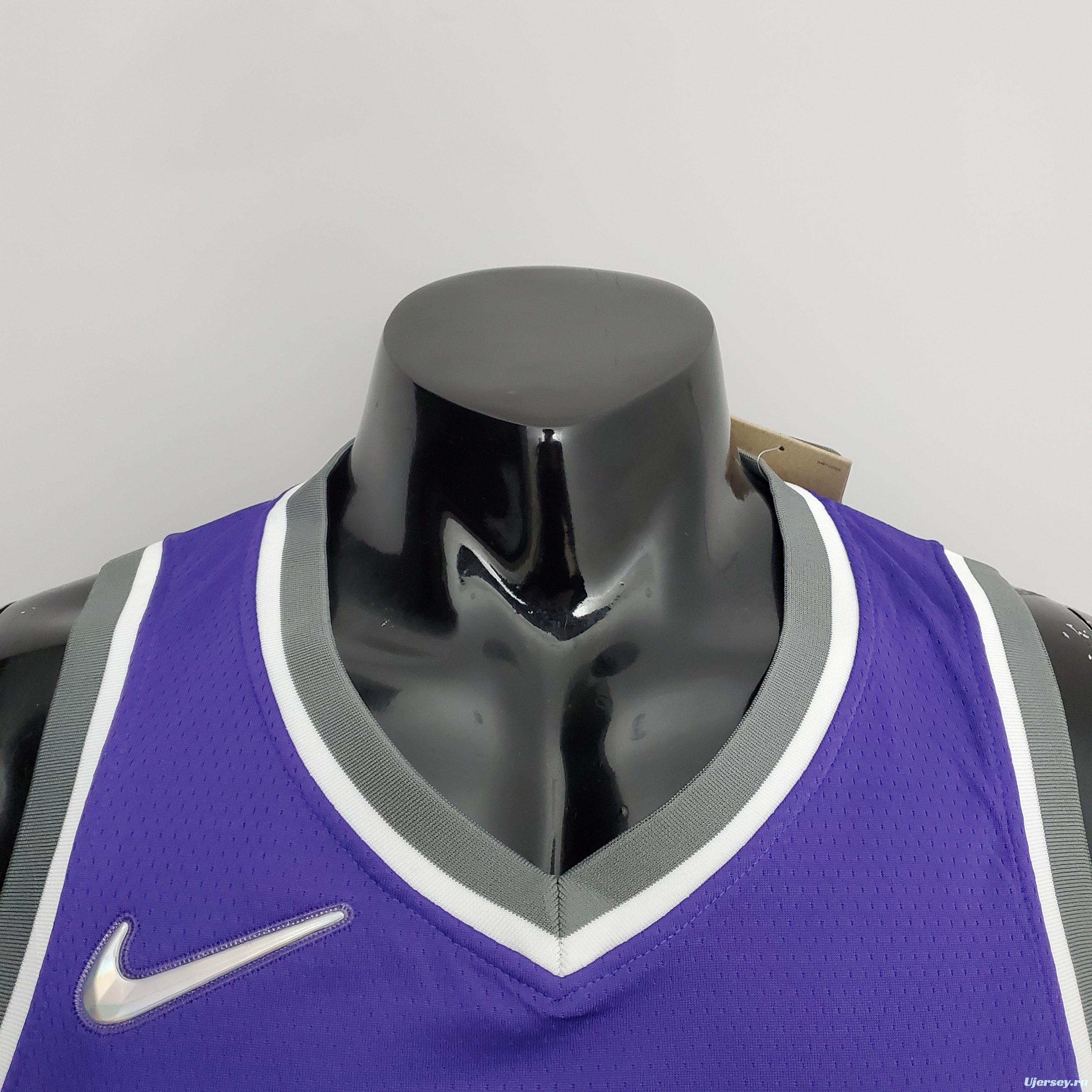 NBA 75th Anniversary Kings Williams#55 Black Purple Jersey