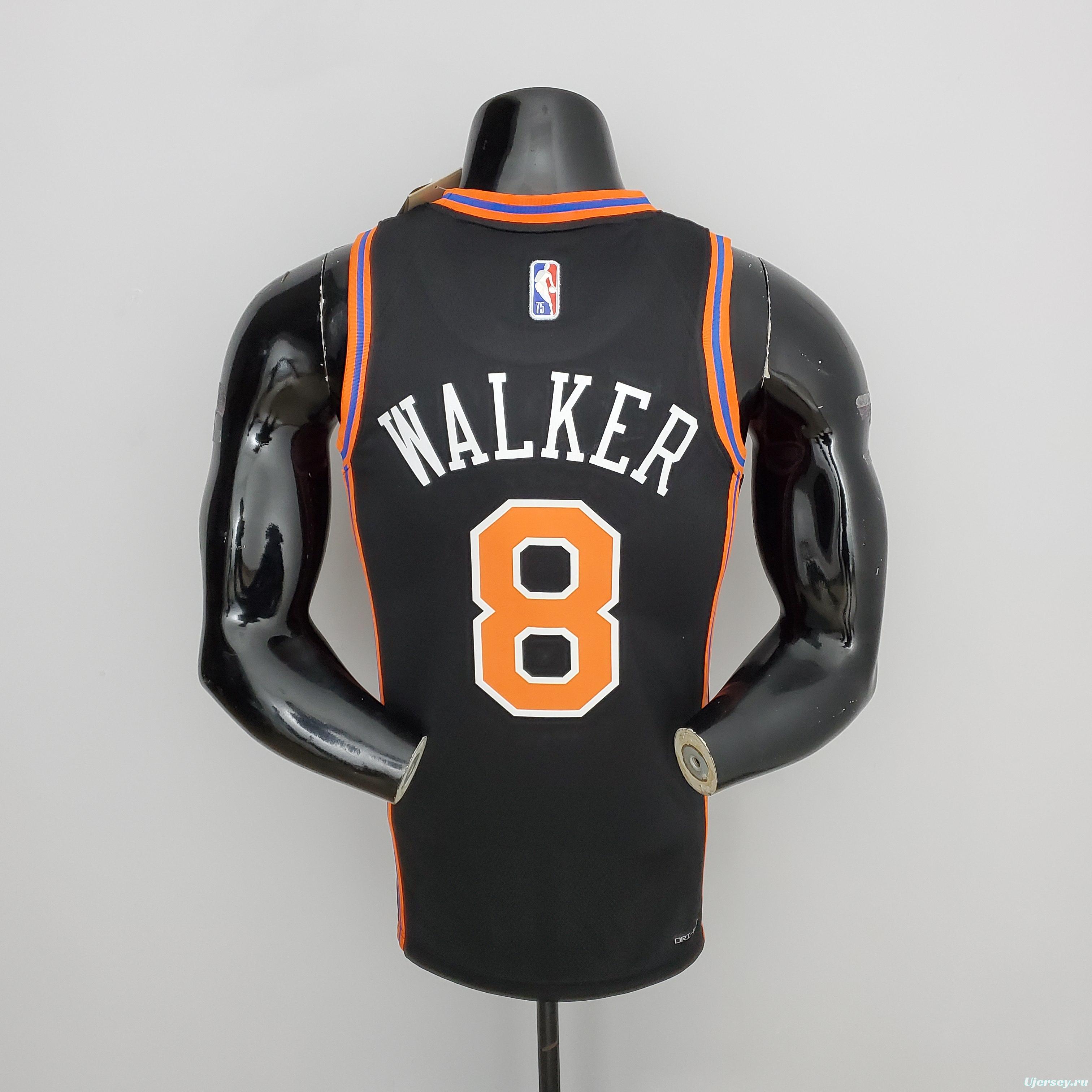 2022 Season Walker #8 Knicks Urban Edition Black NBA Jersey