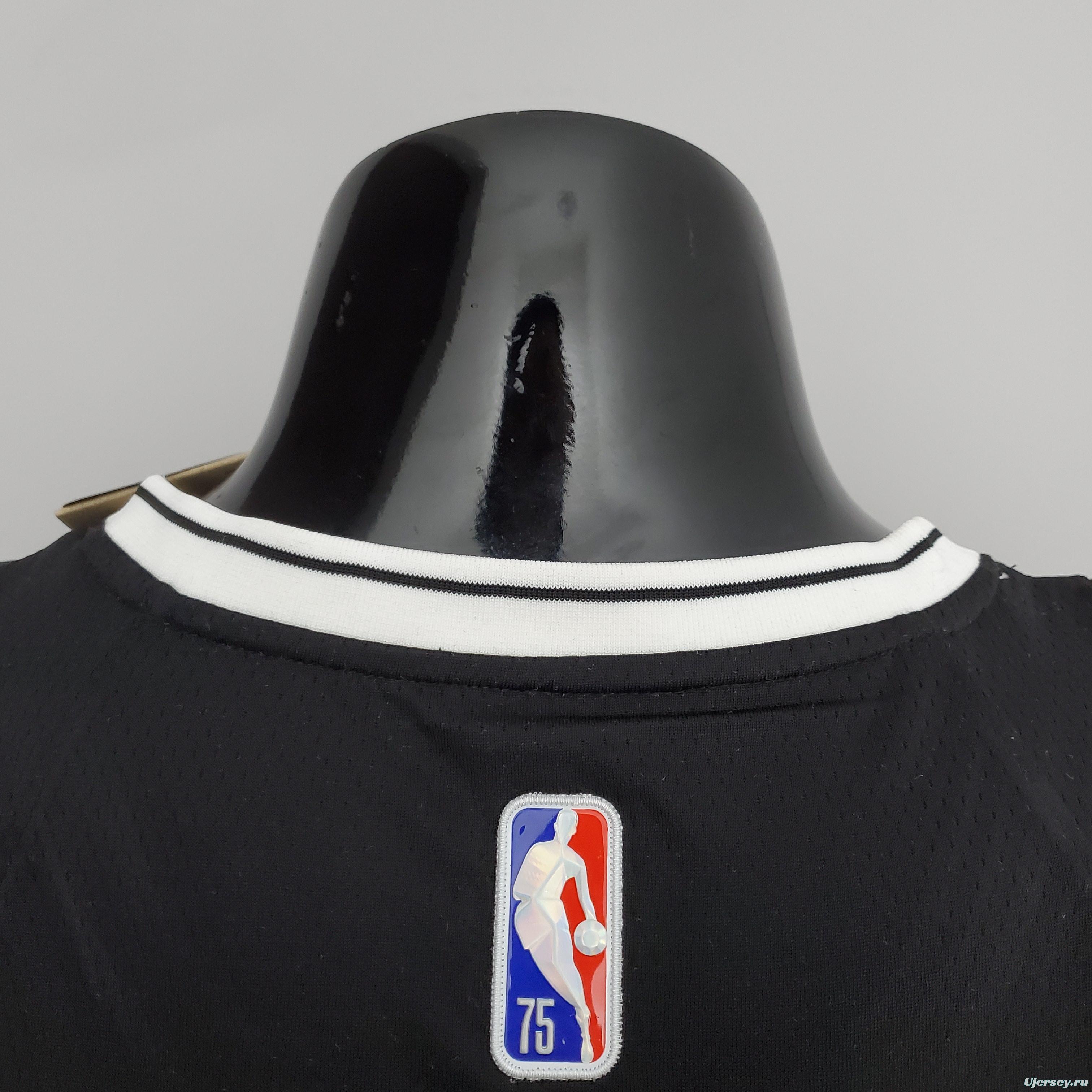 NBA 75th Anniversary Curry #30 Nets Black Jersey