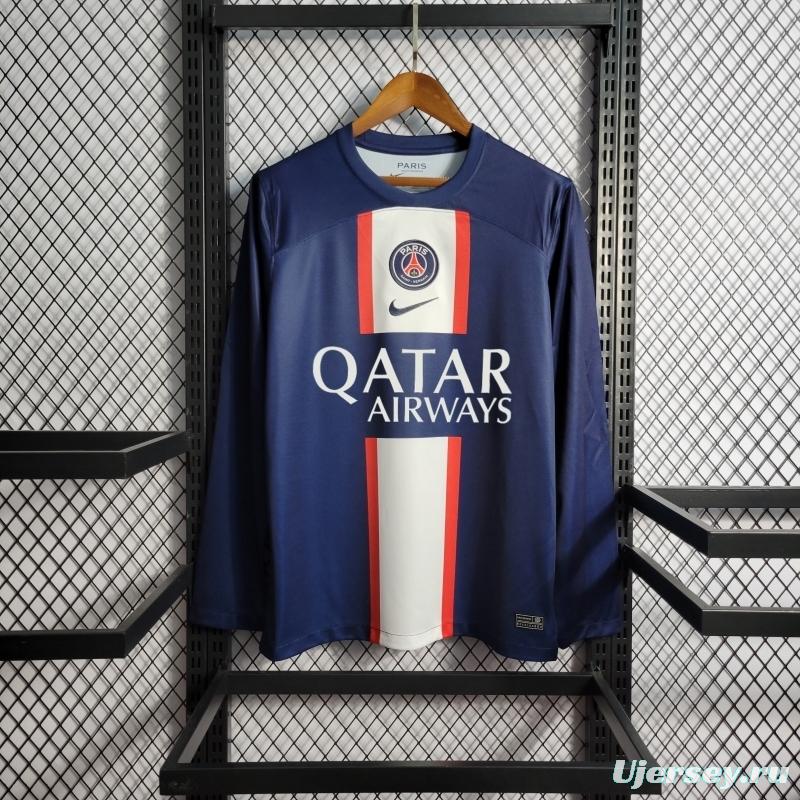 22/23 Long Sleeve PSG Paris Home Soccer Jersey