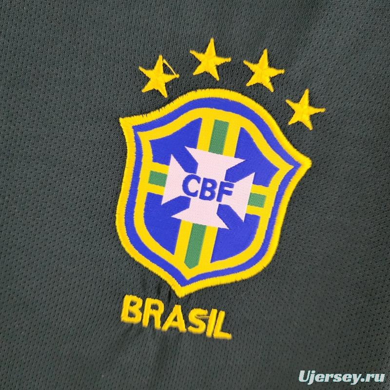 Retro Goalkeeper Brazil 1998 Dark Green Jersey