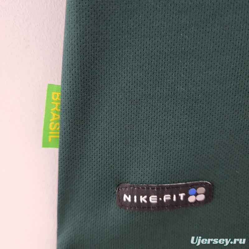 Retro Goalkeeper Brazil 1998 Dark Green Jersey