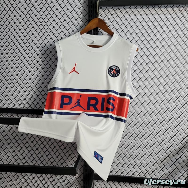 22/23PSG Jordan Paris White Vest Top Jersey