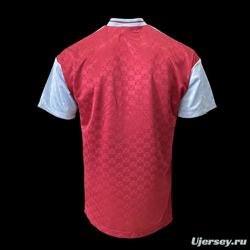 Retro 89/90 West Ham home Soccer Jersey