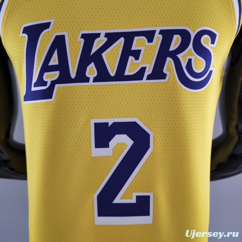 75th Anniversary IRVING #2 Los Angeles Lakers Yellow NBA Jersey