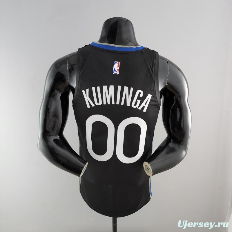 2020 KUMINGA#00 Warriors City Edition Black And Grey NBA Jersey