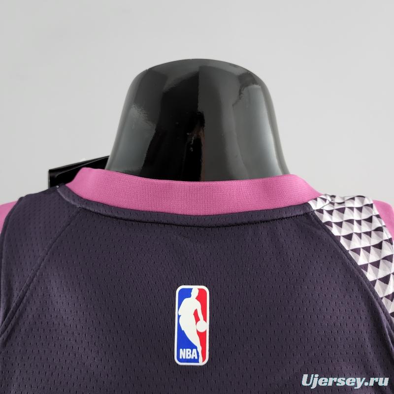 Minnesota Timberwolves RUSSELL#0 Black And Purple NBA Jersey