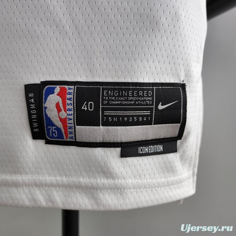 75th Anniversary IRVING #2 Los Angeles Lakers White NBA Jersey
