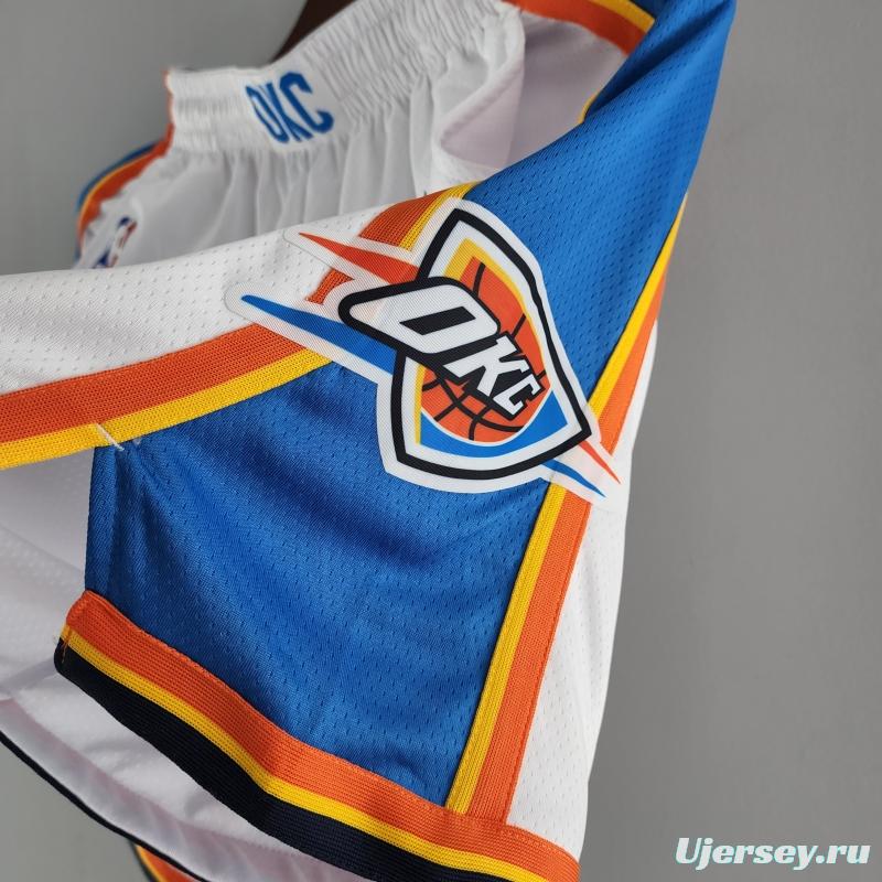 Oklahoma City Thunder NBA Shorts White