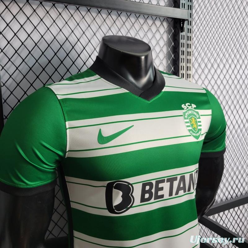 22/23 Player Version Sporting Lisbon Home Soccer Jersey