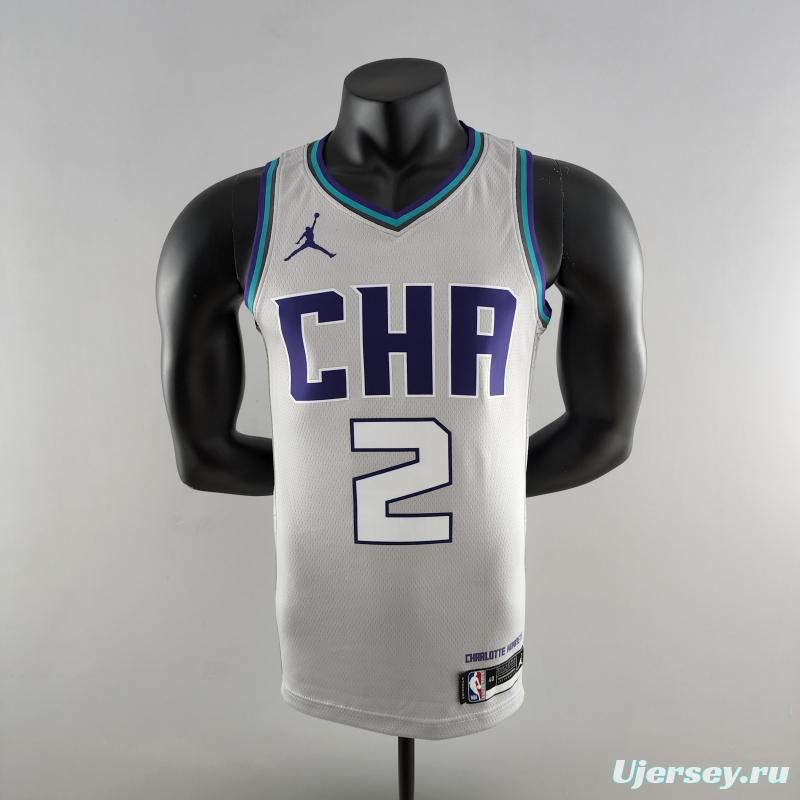 2019 Ball#2 Charlotte Hornets Grey NBA Jersey