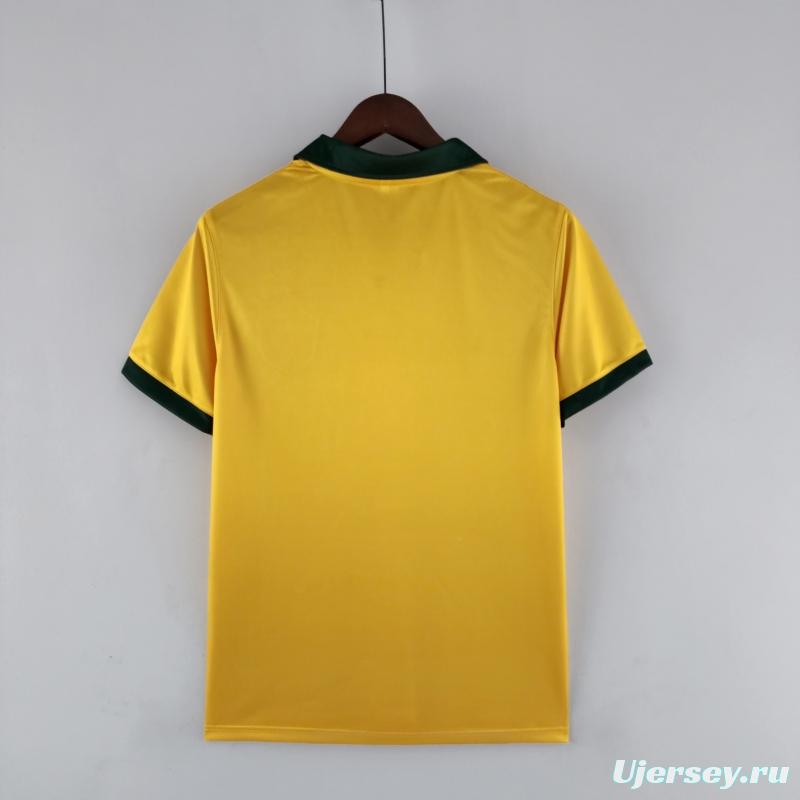 Retro 1988 Brazil Home Soccer Jersey