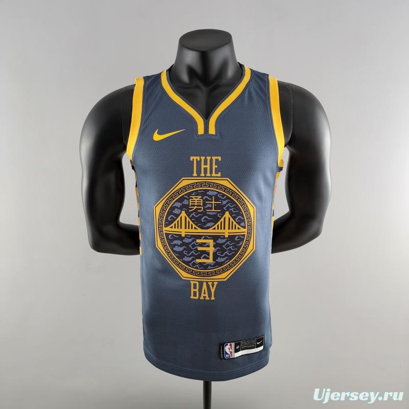 2018 POOLE#3 Golden State Warriors Grey NBA Jersey
