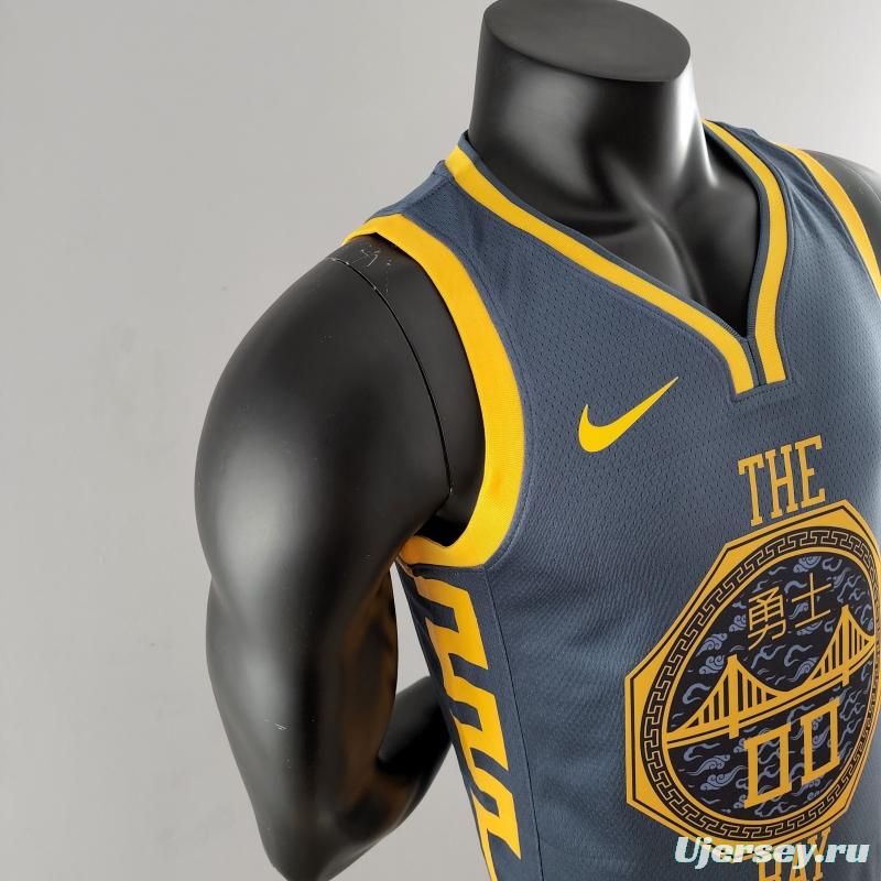 2018 KUMINGA#00 Golden State Warriors Grey NBA Jersey