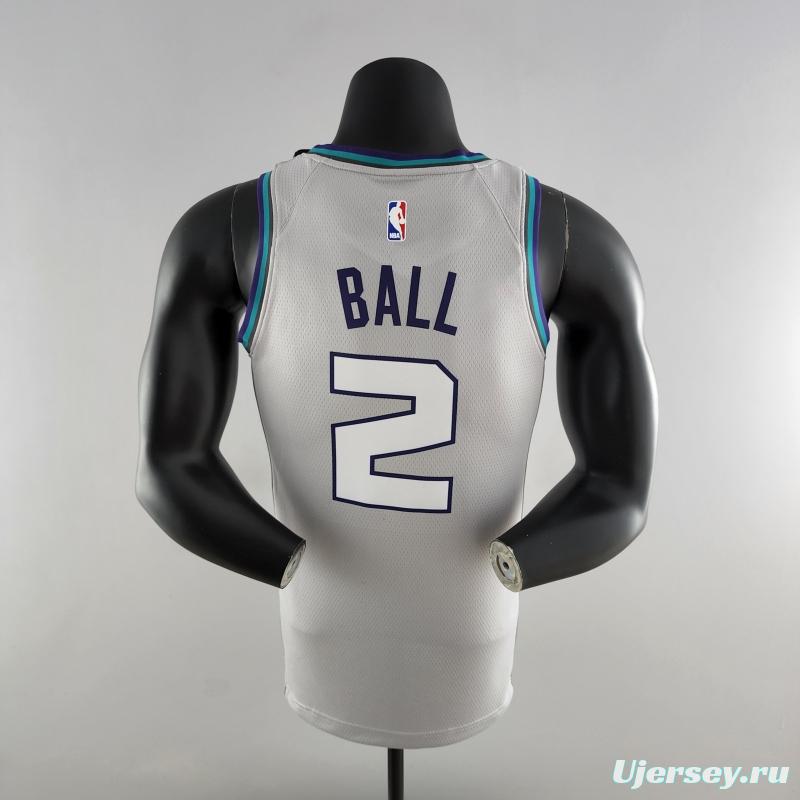 2019 Ball#2 Charlotte Hornets Grey NBA Jersey