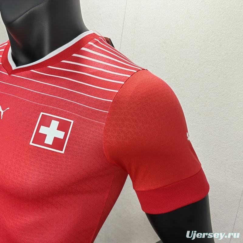 Player Version 2022 Switzerland Home Soccer Jersey