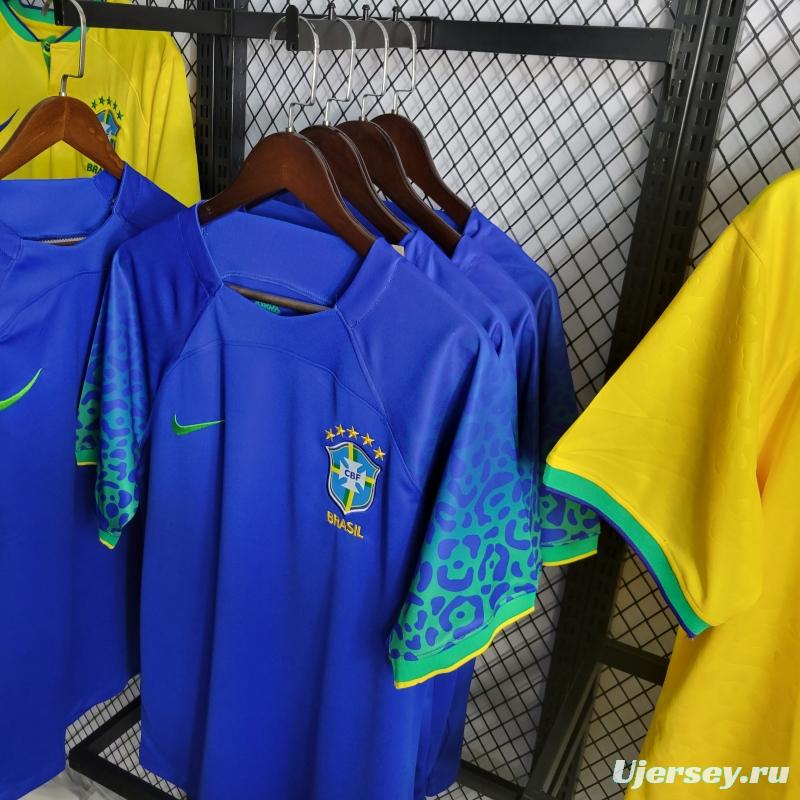 2022 Brazil Away Soccer Jersey