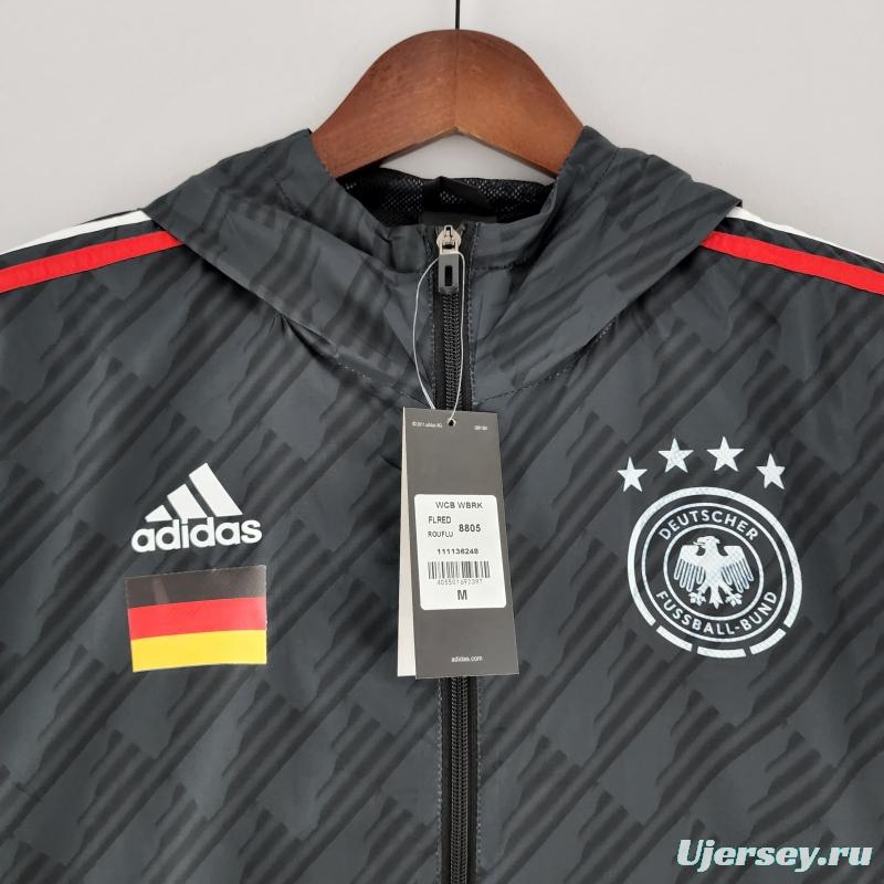 2022 Germany Windbreaker Black Red And White