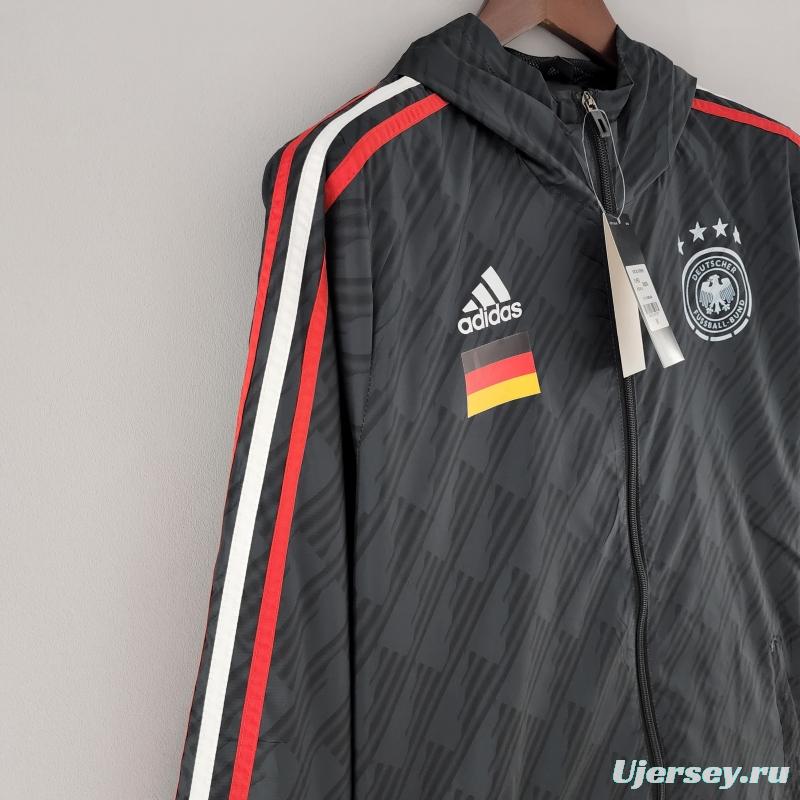 2022 Germany Windbreaker Black Red And White