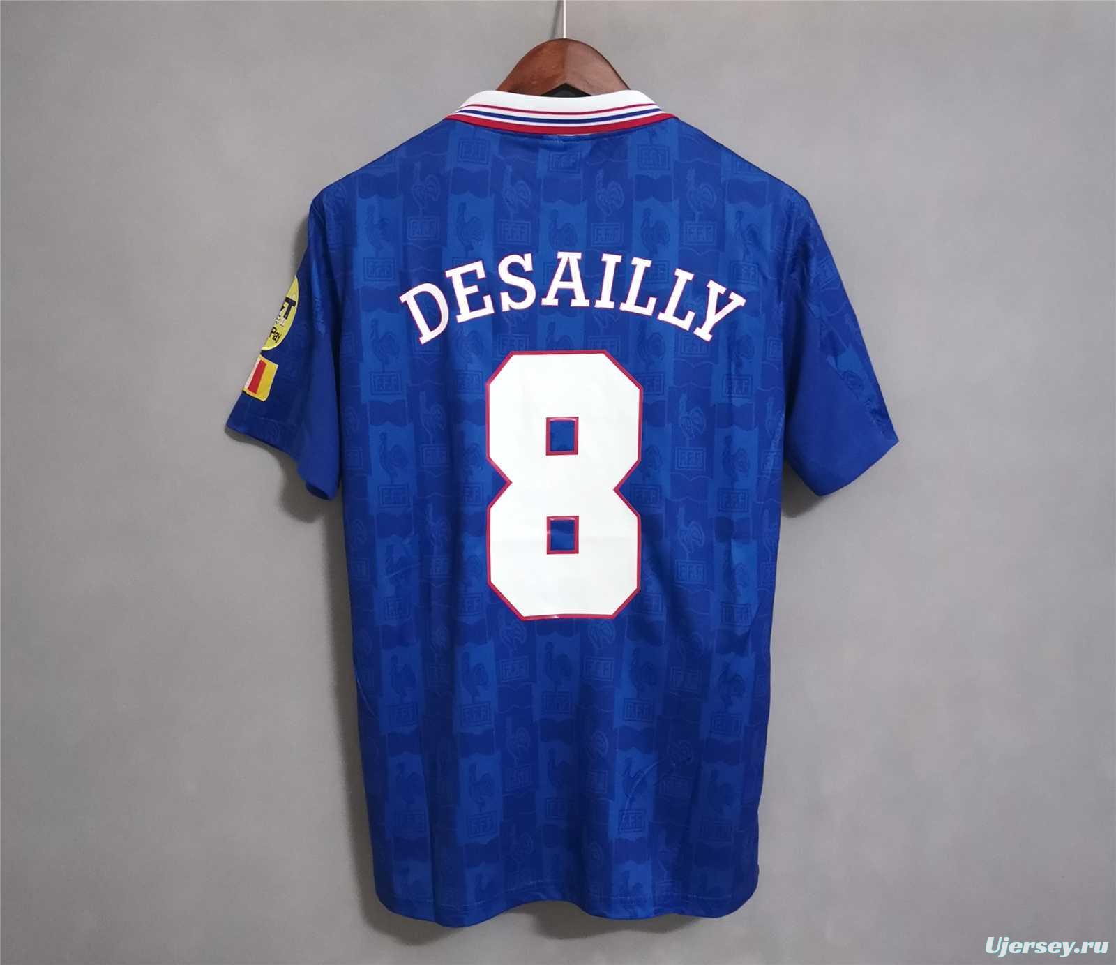 Retro 1996 France Home Blue Soccer Jersey