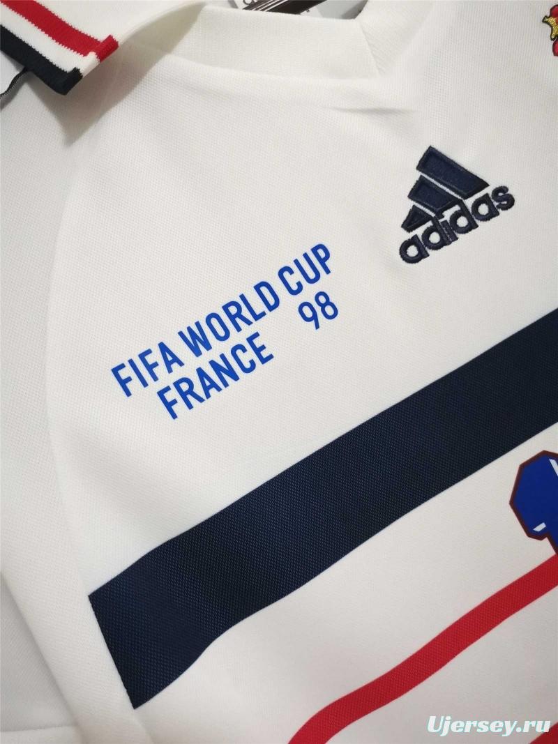 Retro 1998 France Away White Soccer Jersey
