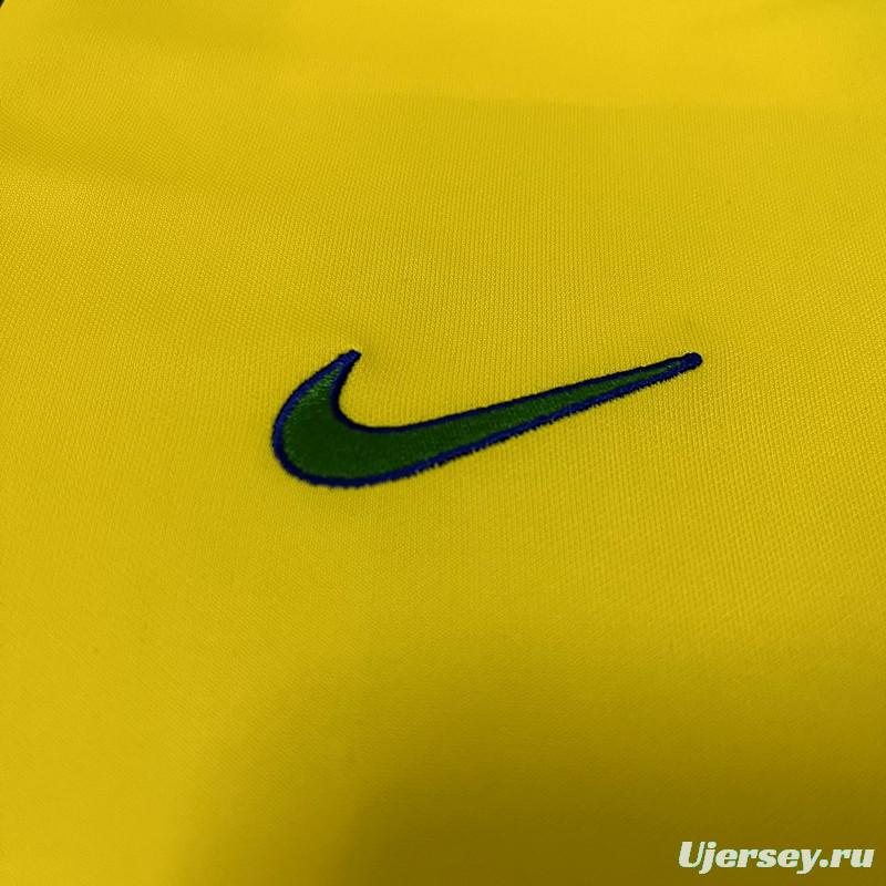 Retro 1997 Brazil Home Soccer Jersey