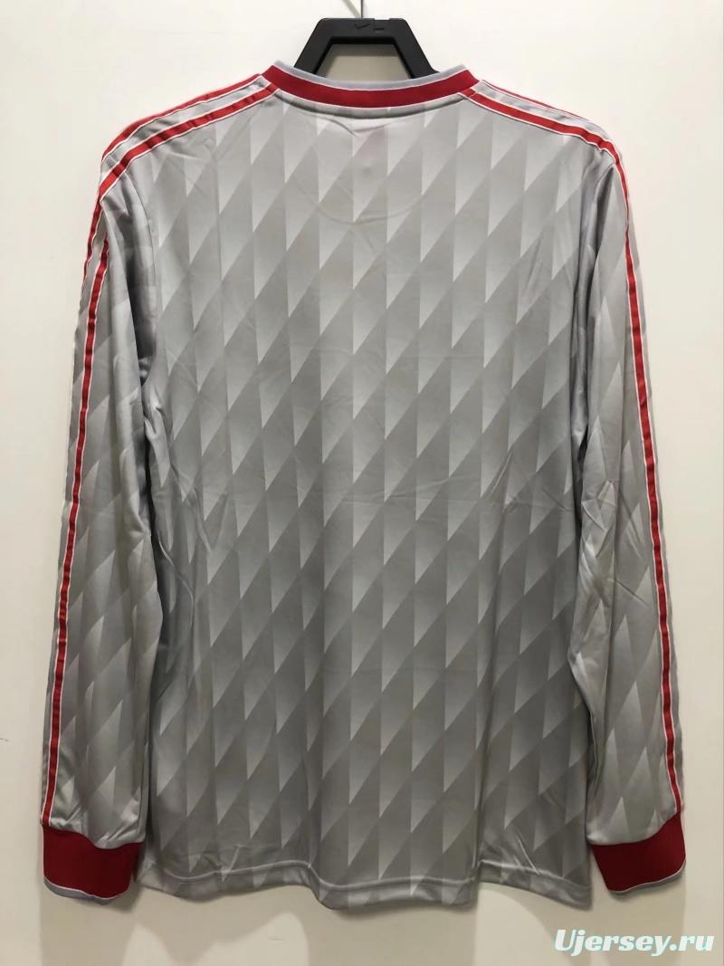 Retro 89/91 Long Sleeve Liverpool Away Soccer Jersey