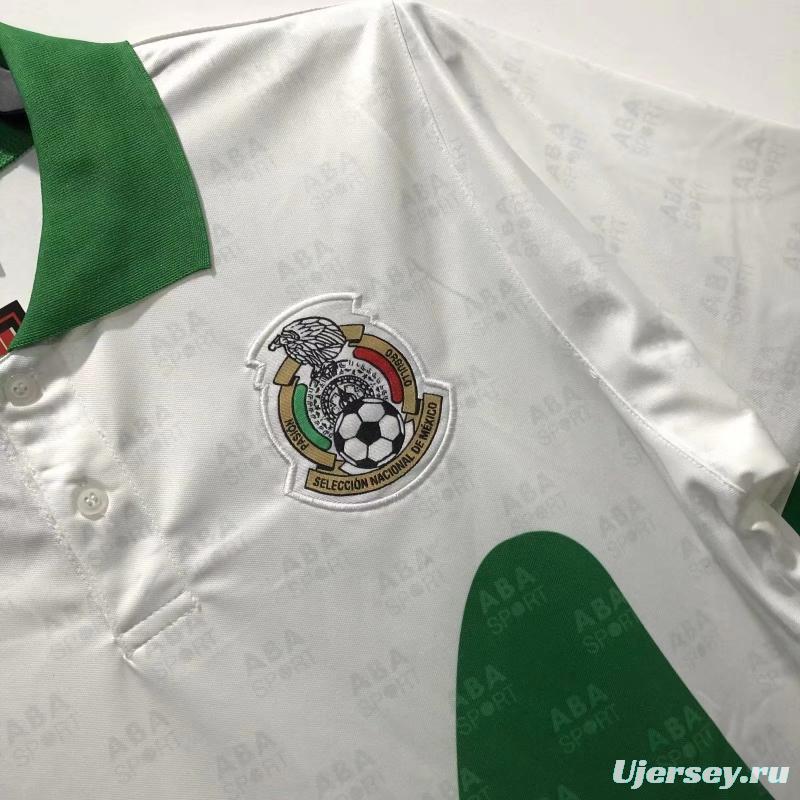 Retro 1995 Mexico Away White Soccer Jersey