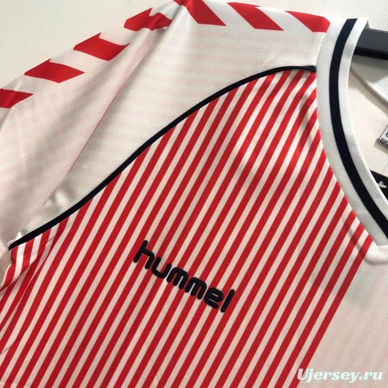 Retro 1986 Denmark Away Soccer Jersey