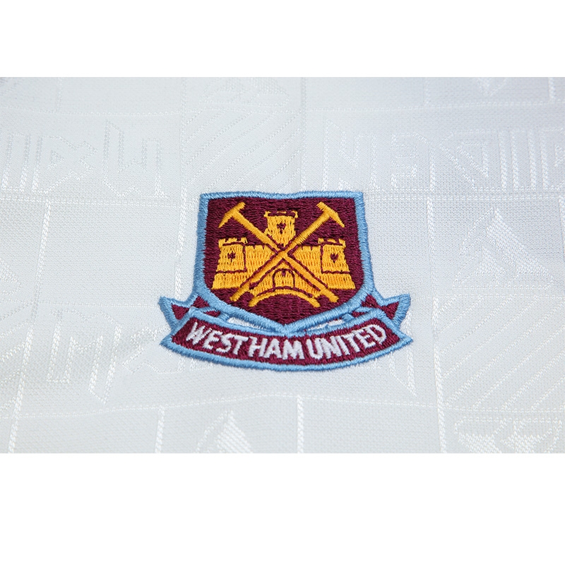 Retro 99/01 West Ham X Iron Maiden Away White Jersey With #7