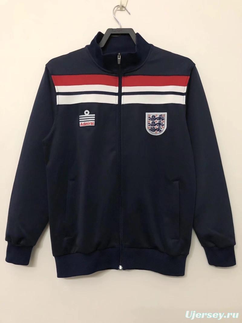 Retro 1982 England Navy Full Zipper Jacket