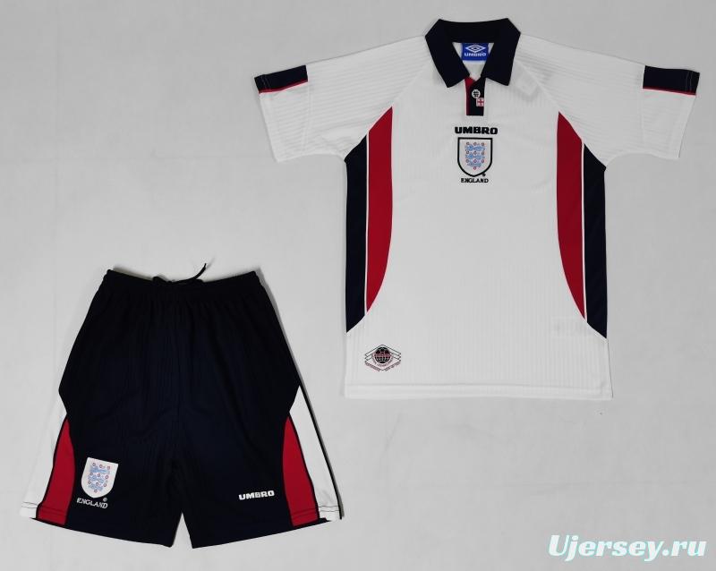 Retro Kids 1998 England Home Soccer Jersey