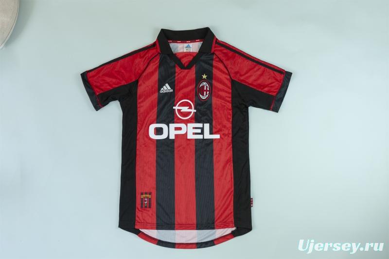 RETRO 98/00 AC Milan Home Soccer Jersey