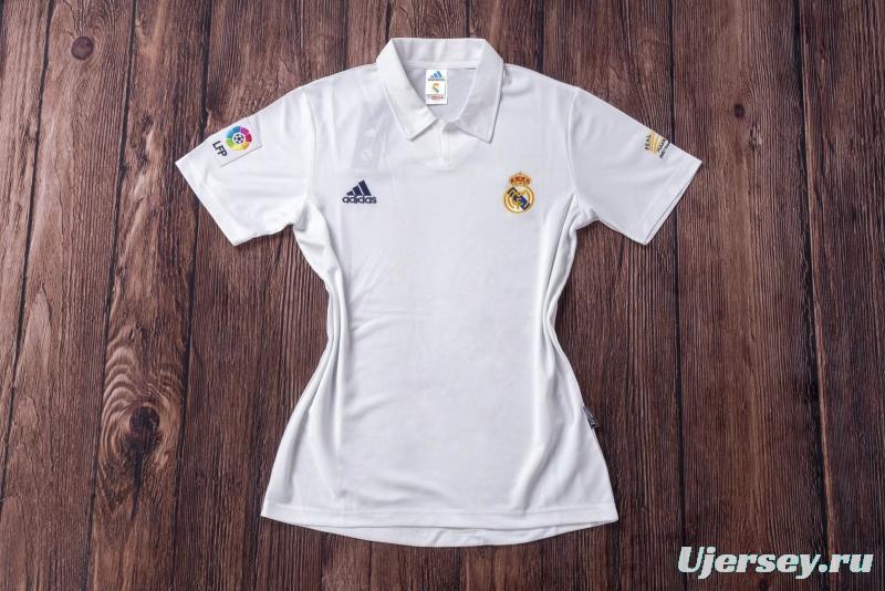 RETRO 01/02 Real Madrid Home Champion League Jersey (No Sponsor)