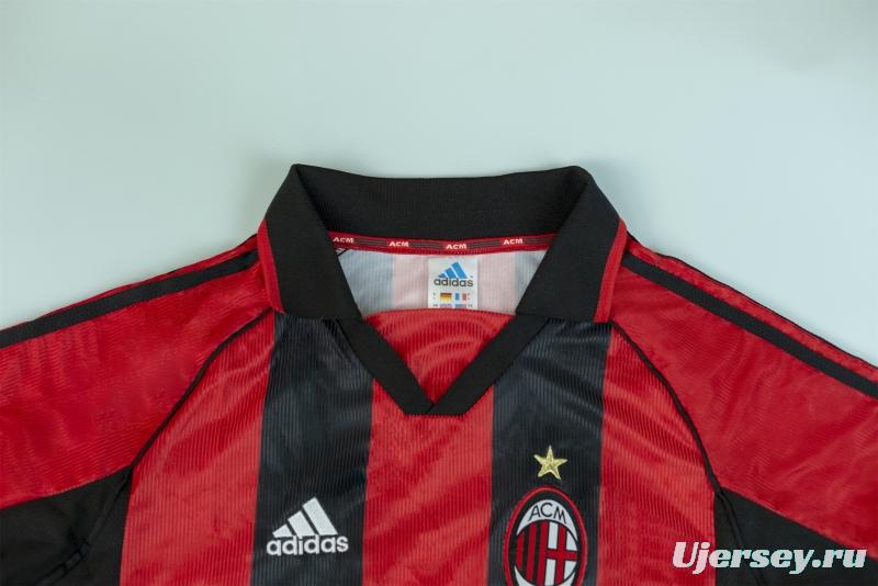 RETRO 98/00 AC Milan Home Soccer Jersey