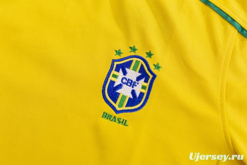 Retro 1998 Brazil Home Soccer Jersey