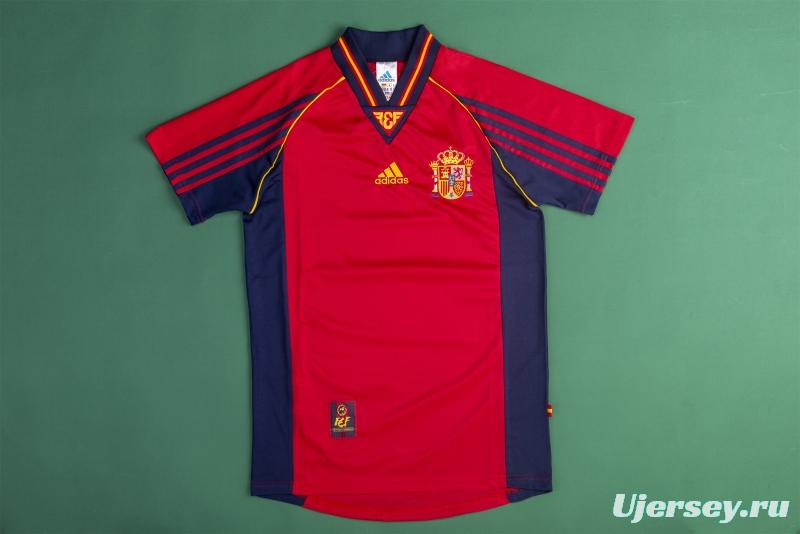 Retro 1998 Spain Home Soccer Jersey