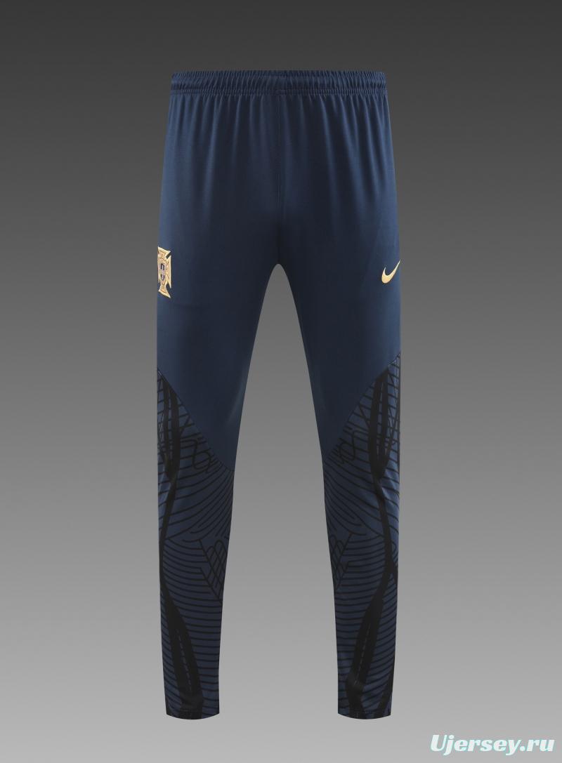 2022 Portugal Navy Half Zipper Tracksuit