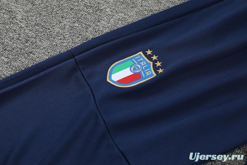 2022 Italy Navy Half Zipper Tracksuit