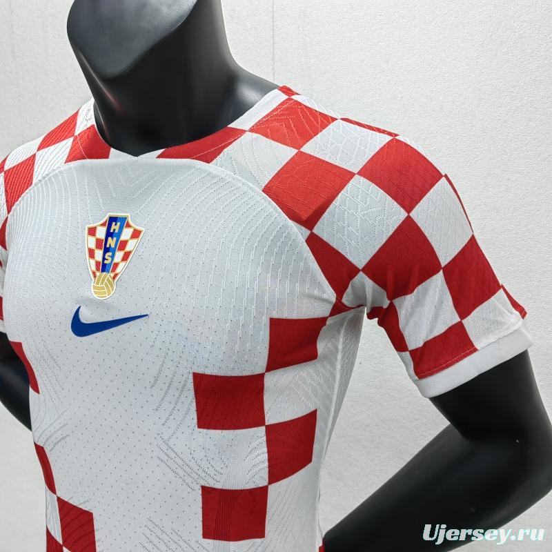 Player Version 2022 Croatia Home Soccer Jersey