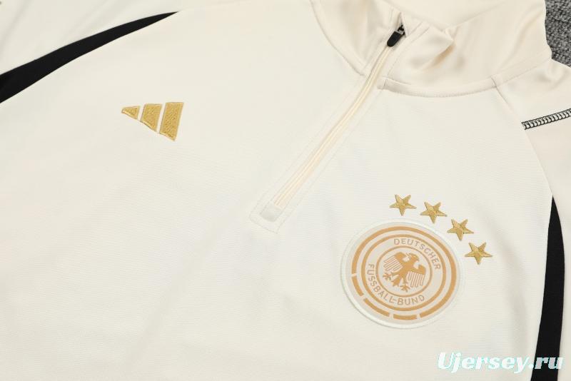 2022 Germany Khaki Half Zipper Tracksuit