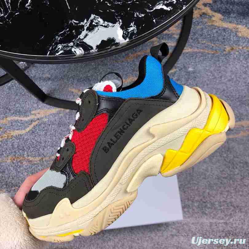 Men Balenciaga Triple-S Sneaker Black/Red/Blue