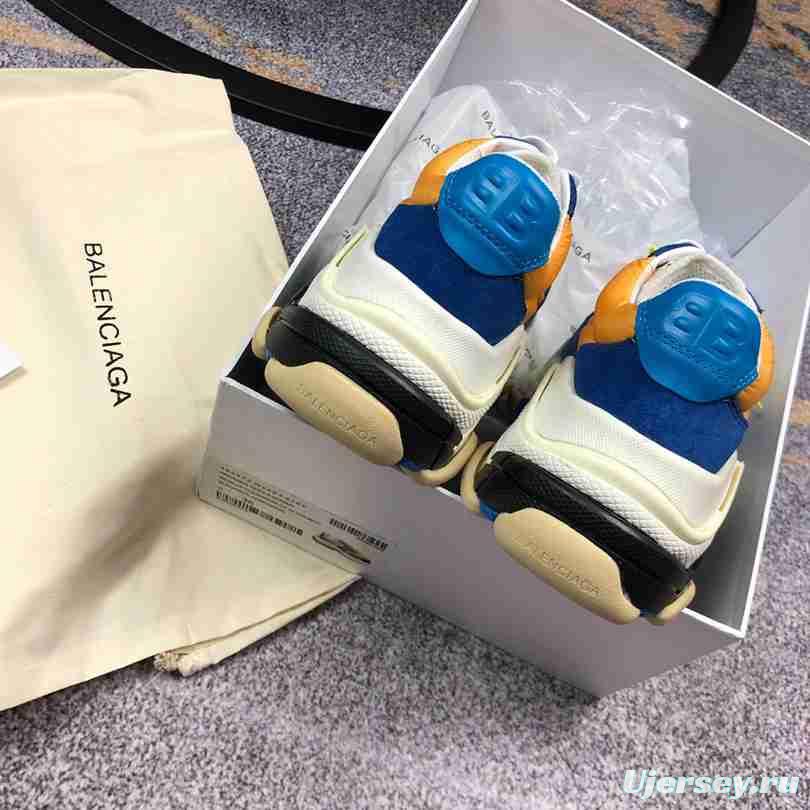 Men Balenciaga Triple-S 2 Navy/Yellow Sneaker