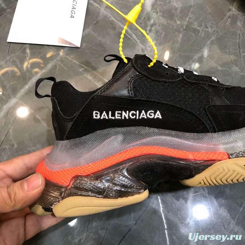 Men/Women Balenciaga Triple S MutiColor Clear Sole Black Sneaker Item 6380400